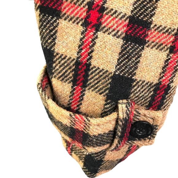 Brown Sound Wool Blend Plaid Button Up Long Sleeve Flannel Jacket Men’s M - Picture 9 of 11